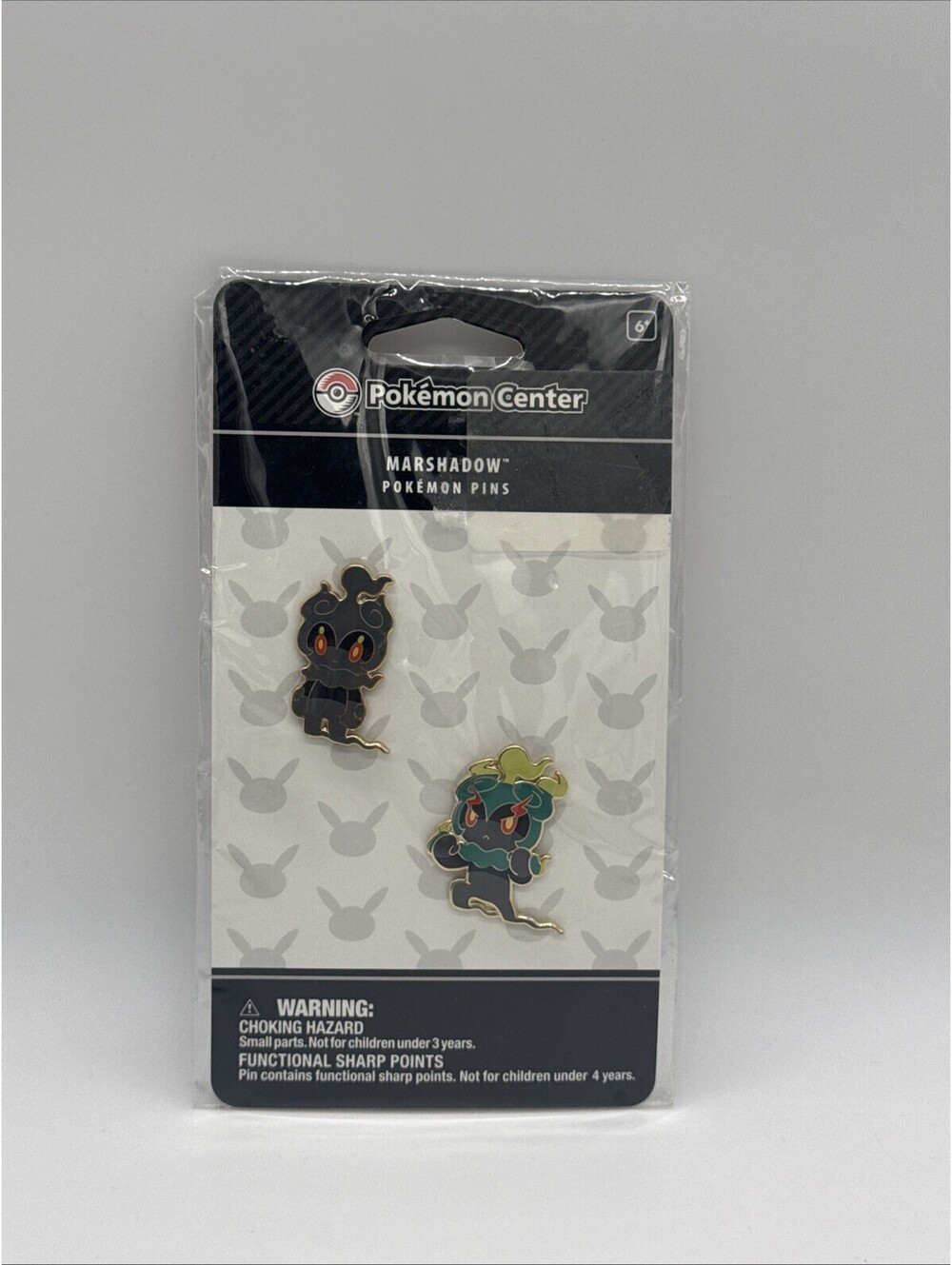 Official Pokémon Center Marshadow Enamel Pin 2-Pack Sealed NOS